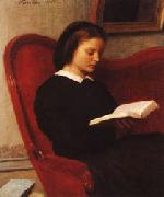 Henri Fantin-Latour The Reader(Marie Fantin-Latour,the Artist's Sister) France oil painting artist